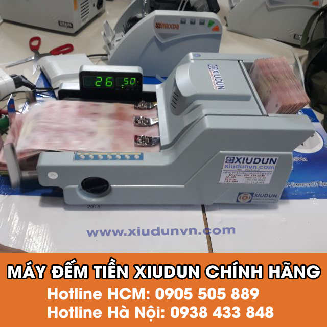 Máy đếm tiền Xiudun chính hãng
